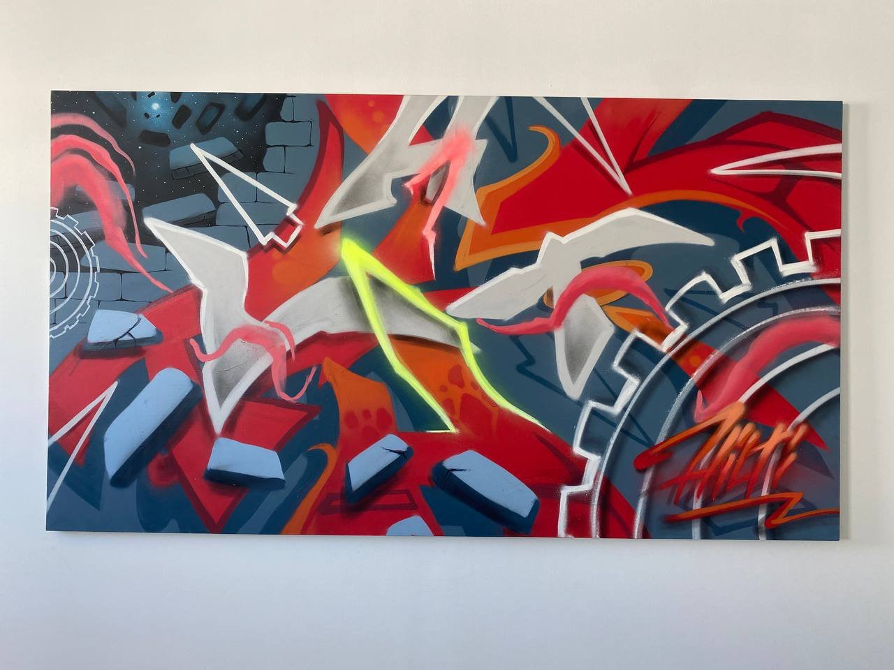 Nouvelle collaboration artistique avec Hilti : œuvres murales et tableaux contemporains
