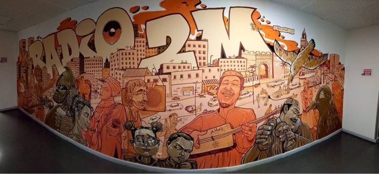 Radio 2M : une fresque de street art au cœur de Casablanca