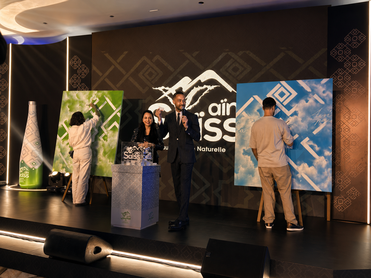 Live painting au Royal Mansour pour le lancement d’Ain Saïss